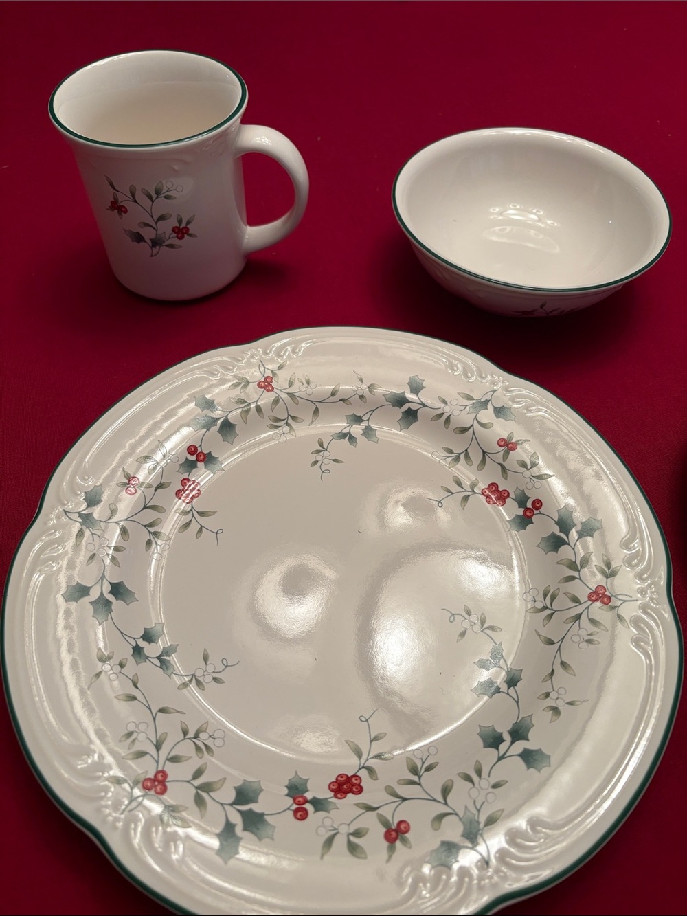 🎅🏻 Pfaltzgraff Winterberry Dinner Set 🎄